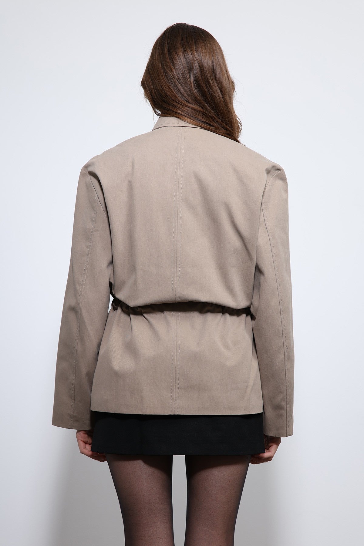 Antioch Short Trench Coat with Adjustable Waist