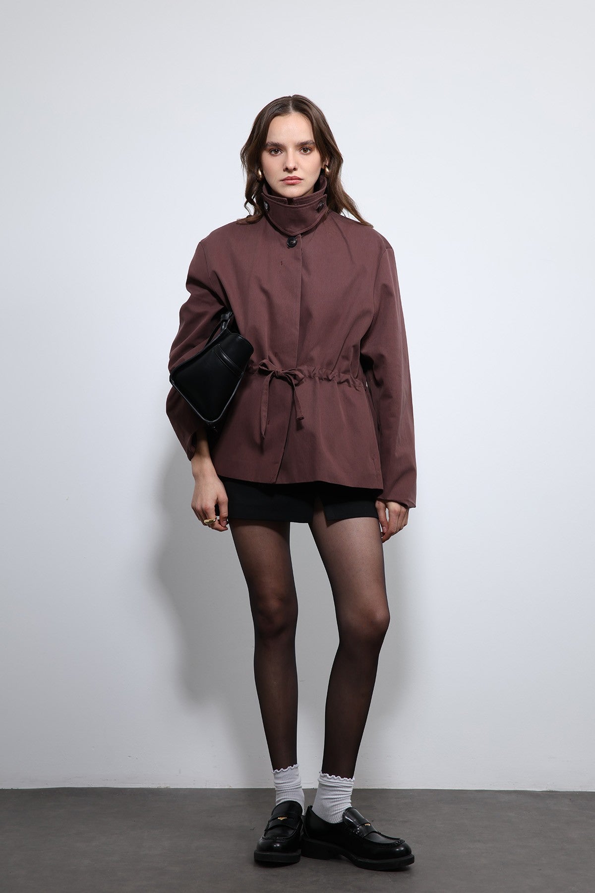 Antioch Short Trench Coat with Adjustable Waist