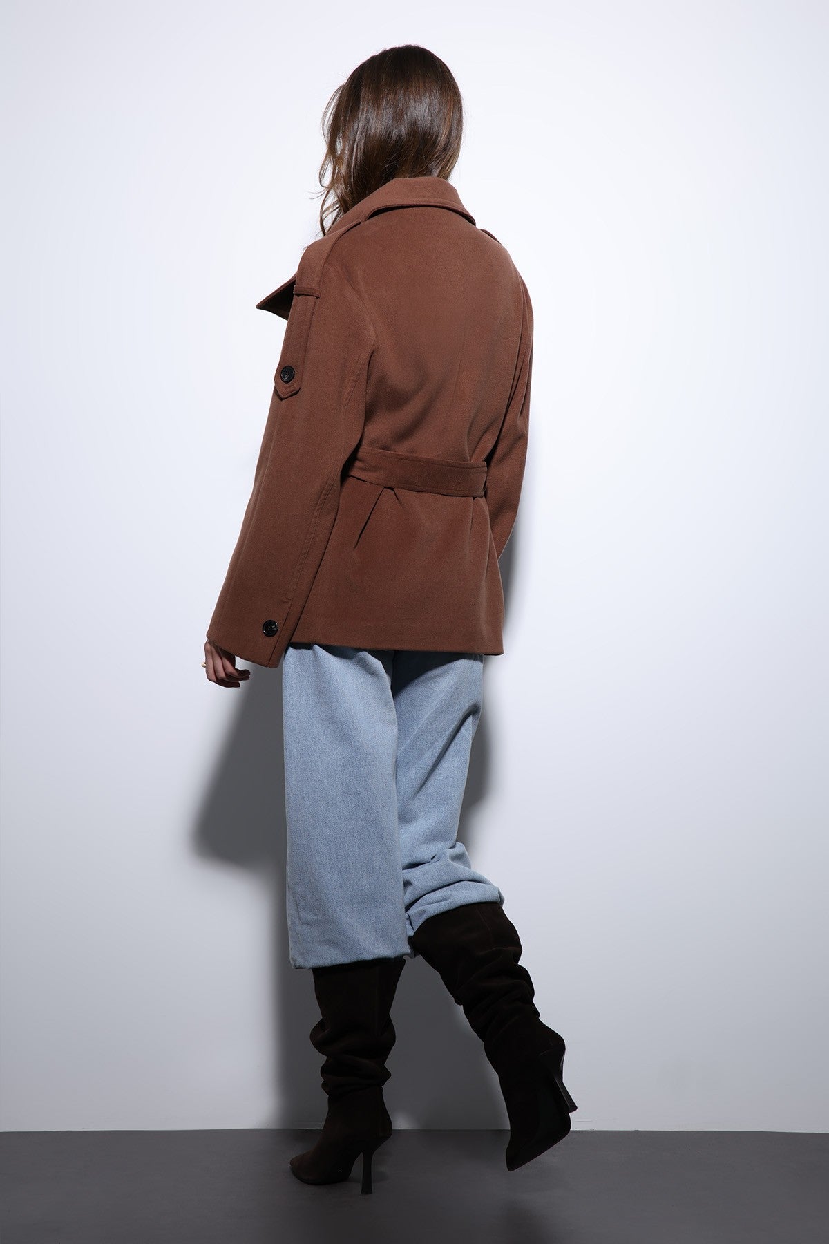 Antioch Stand-Up Collar Double-Breasted Women's Coat