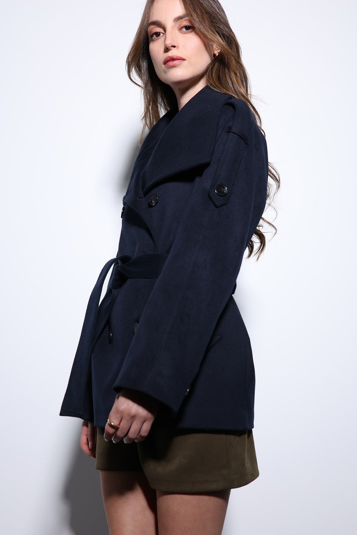 Antioch Stand-Up Collar Double-Breasted Women's Coat