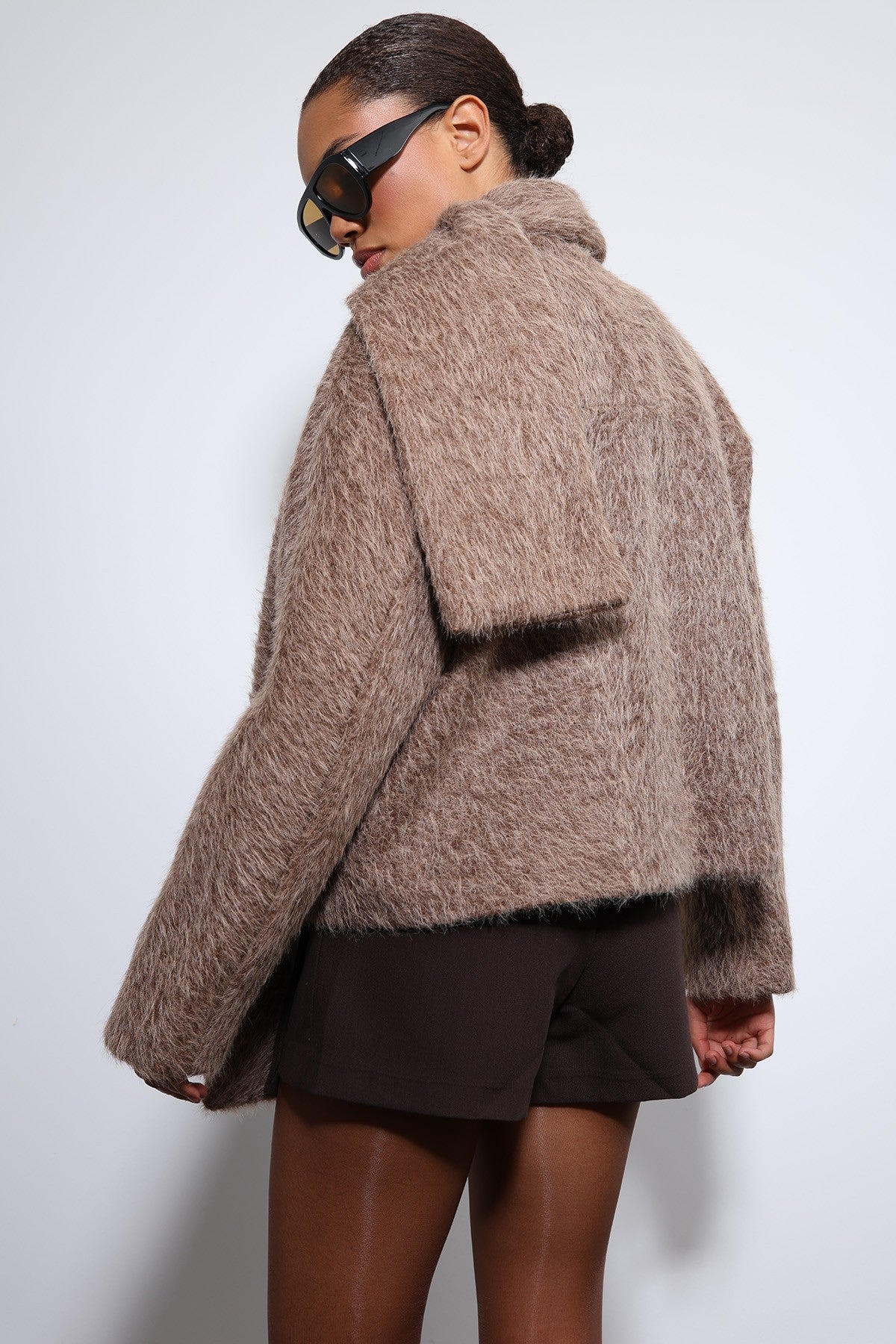 Antioch Shawl-Collar Faux Fur Coat