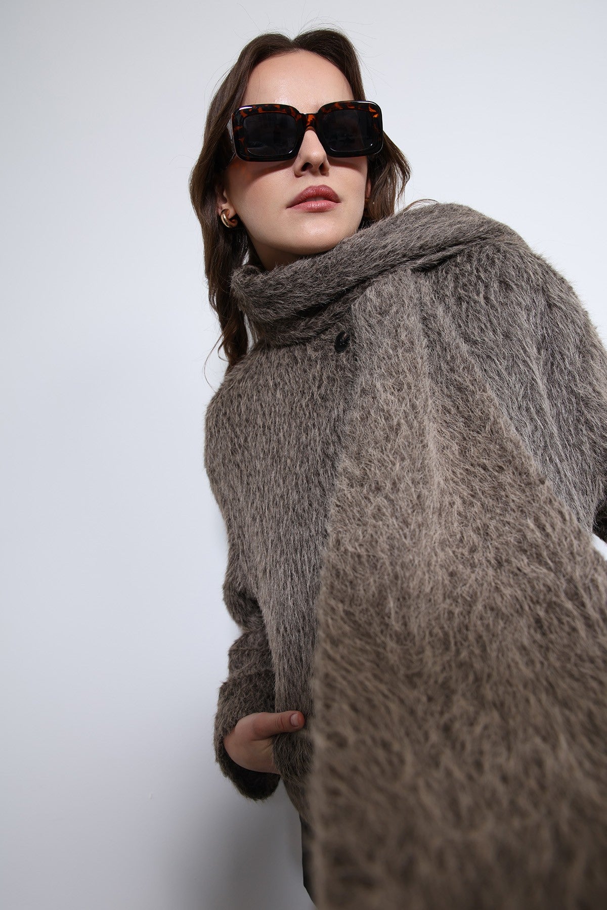 Antioch Shawl-Collar Faux Fur Coat