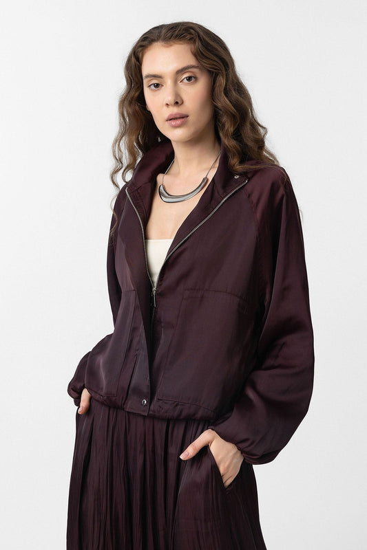 Antioch Stand-Up Collar Slim-Fit Women's Bomber Jacket