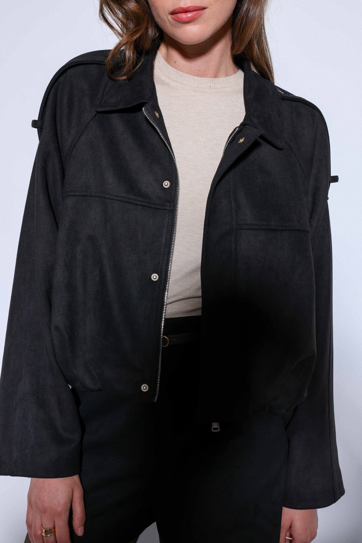 Antioch Suede-Look Women's Bomber Jacket