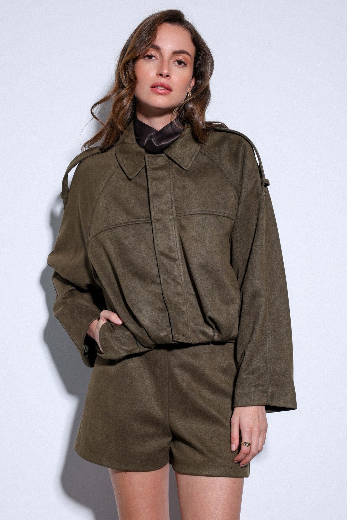 Antioch Suede-Look Women's Bomber Jacket