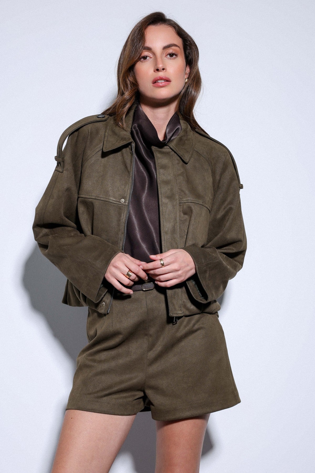 Antioch Suede-Look Women's Bomber Jacket