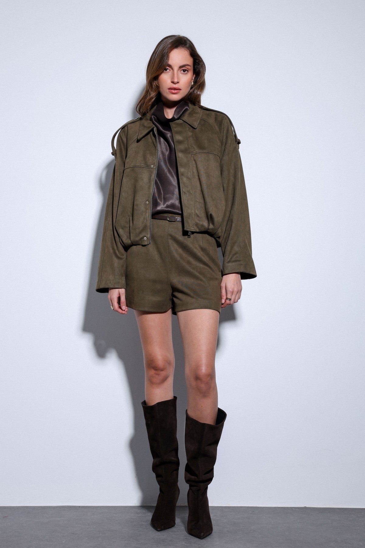 Antioch Suede-Look Women's Bomber Jacket