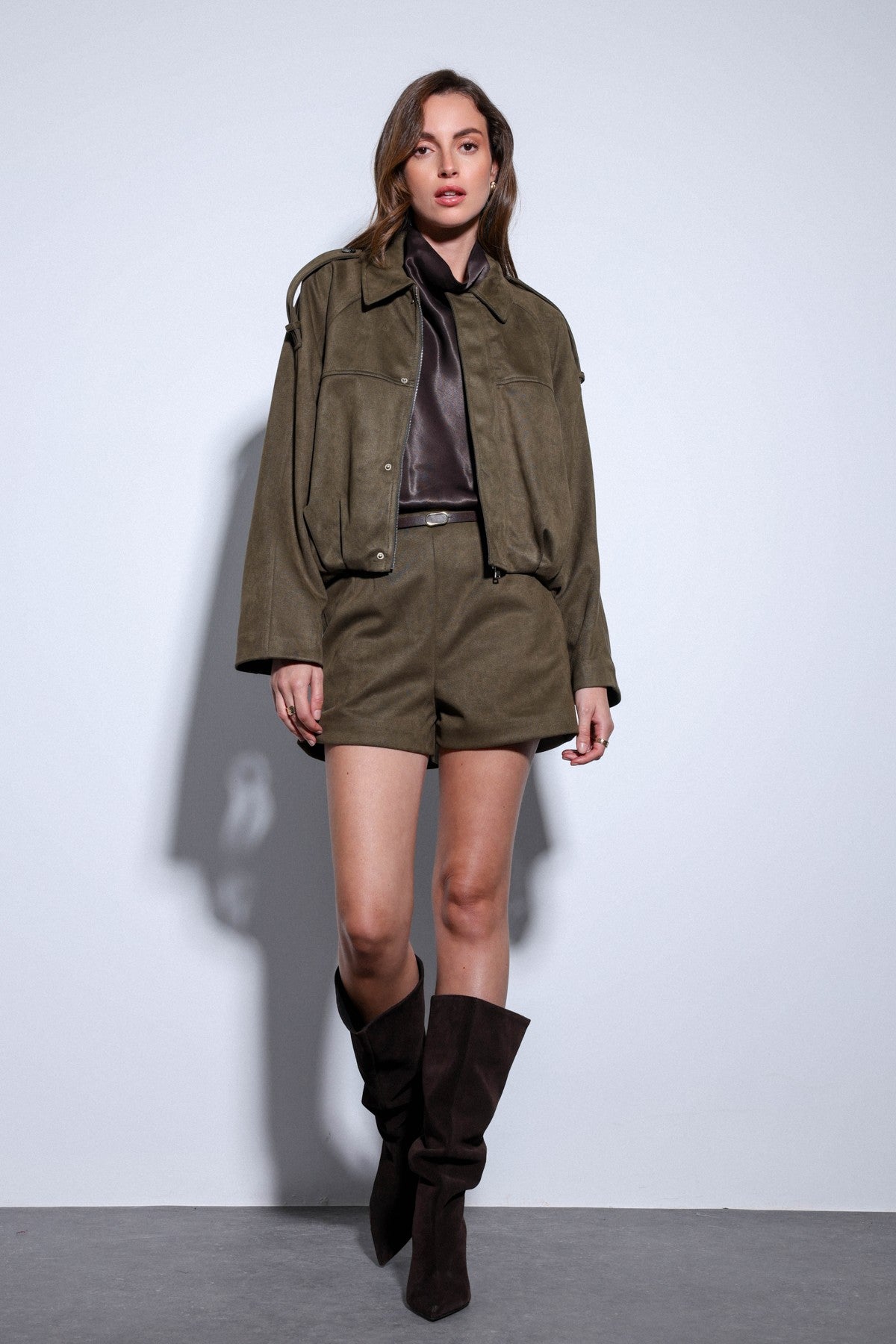 Antioch Suede-Look Women's Bomber Jacket