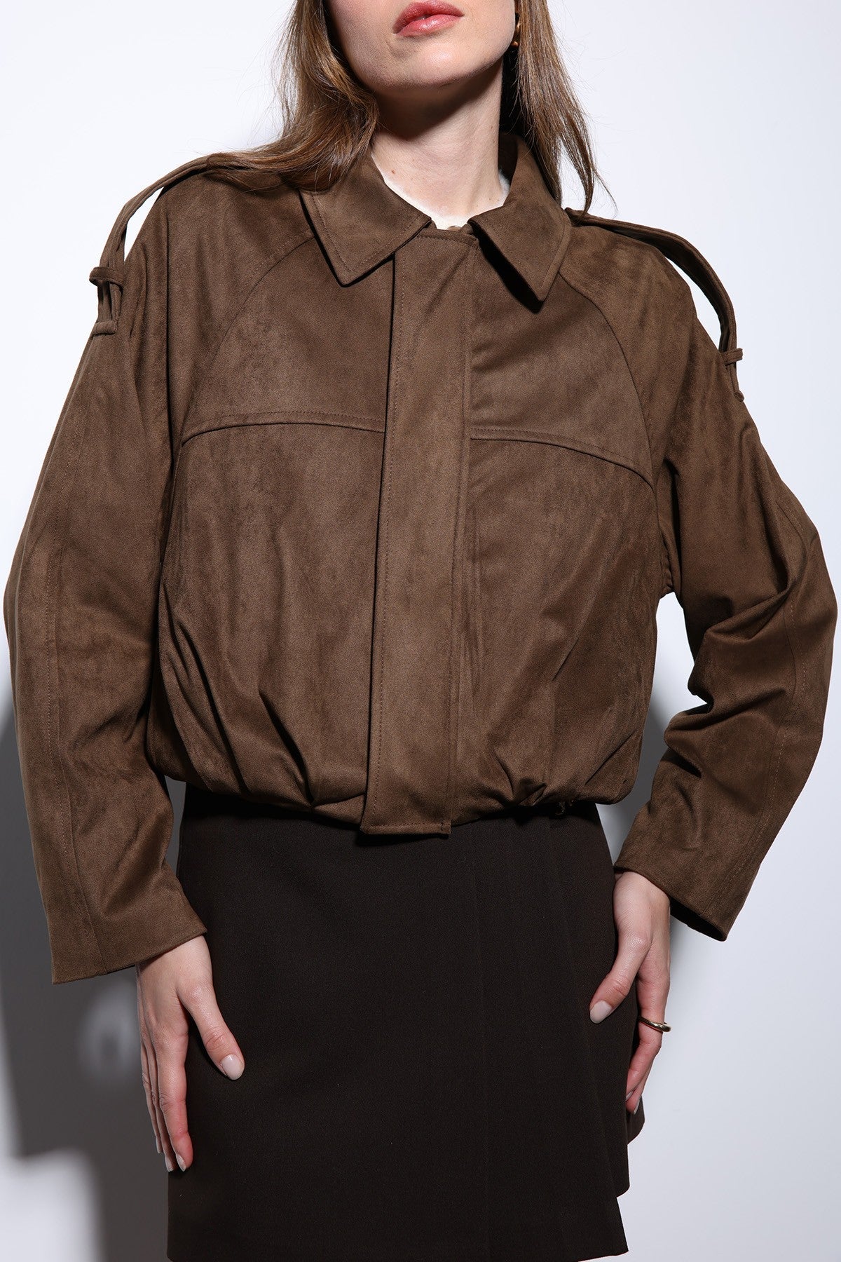 Antioch Suede-Look Women's Bomber Jacket