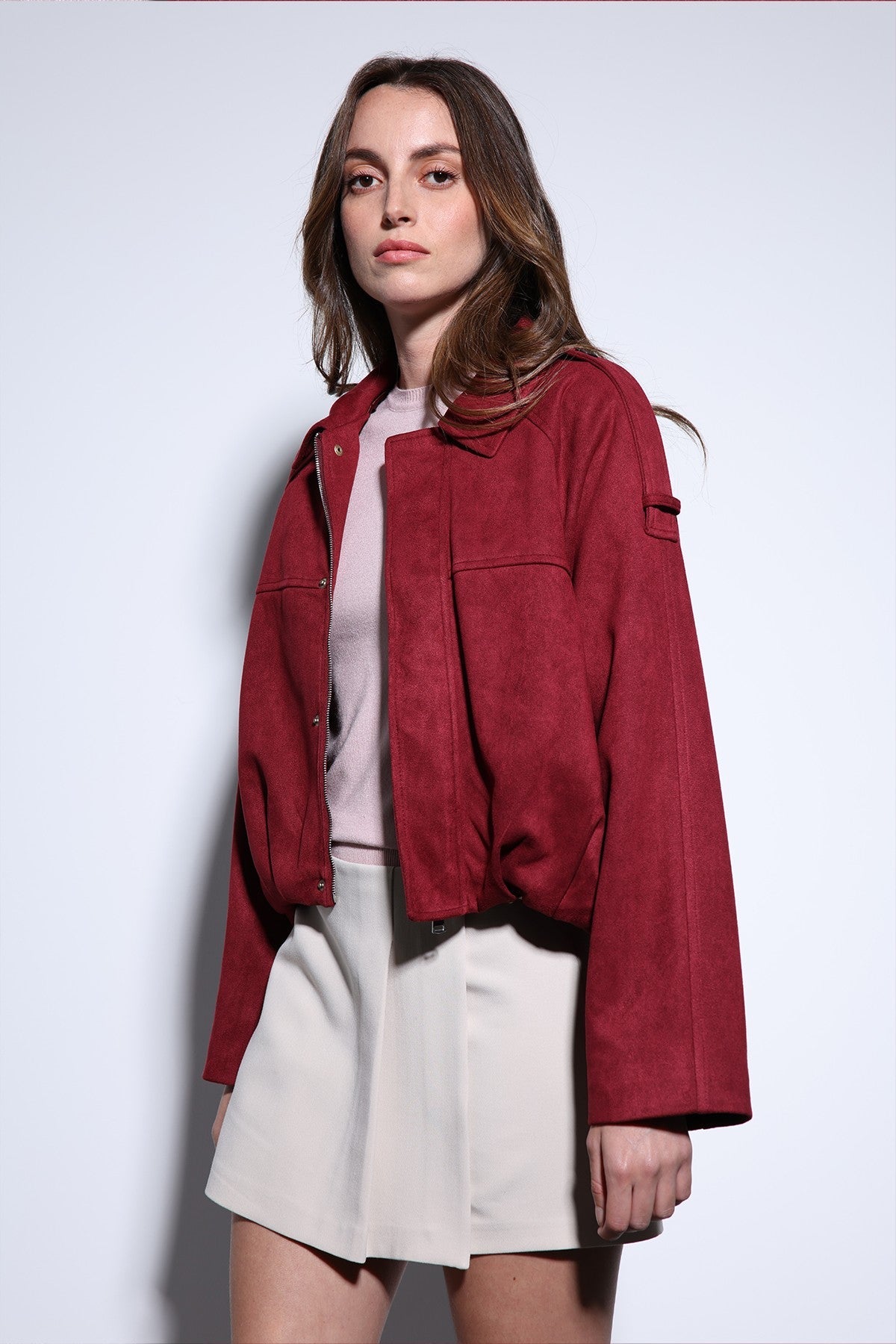 Antioch Suede-Look Women's Bomber Jacket