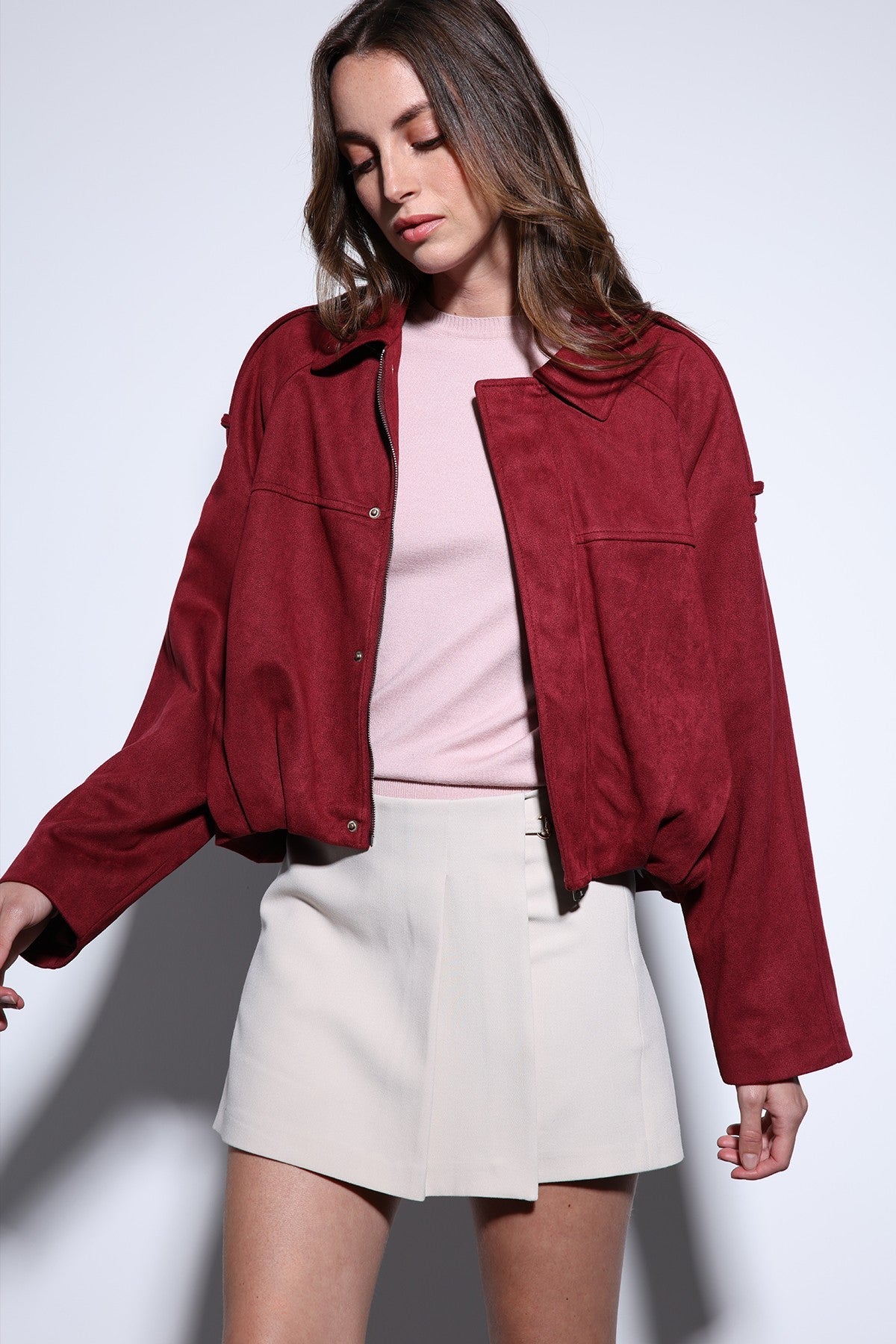 Antioch Suede-Look Women's Bomber Jacket