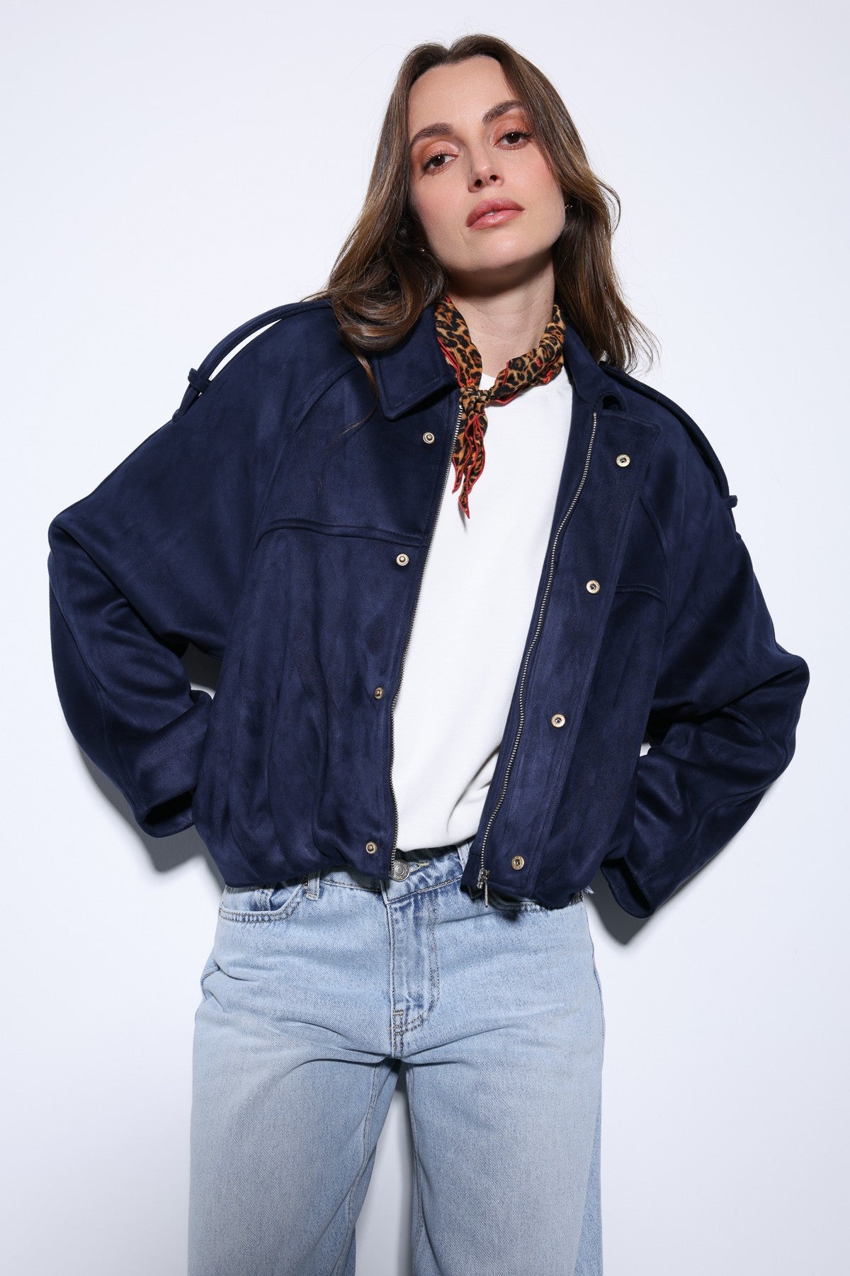Antioch Suede-Look Women's Bomber Jacket