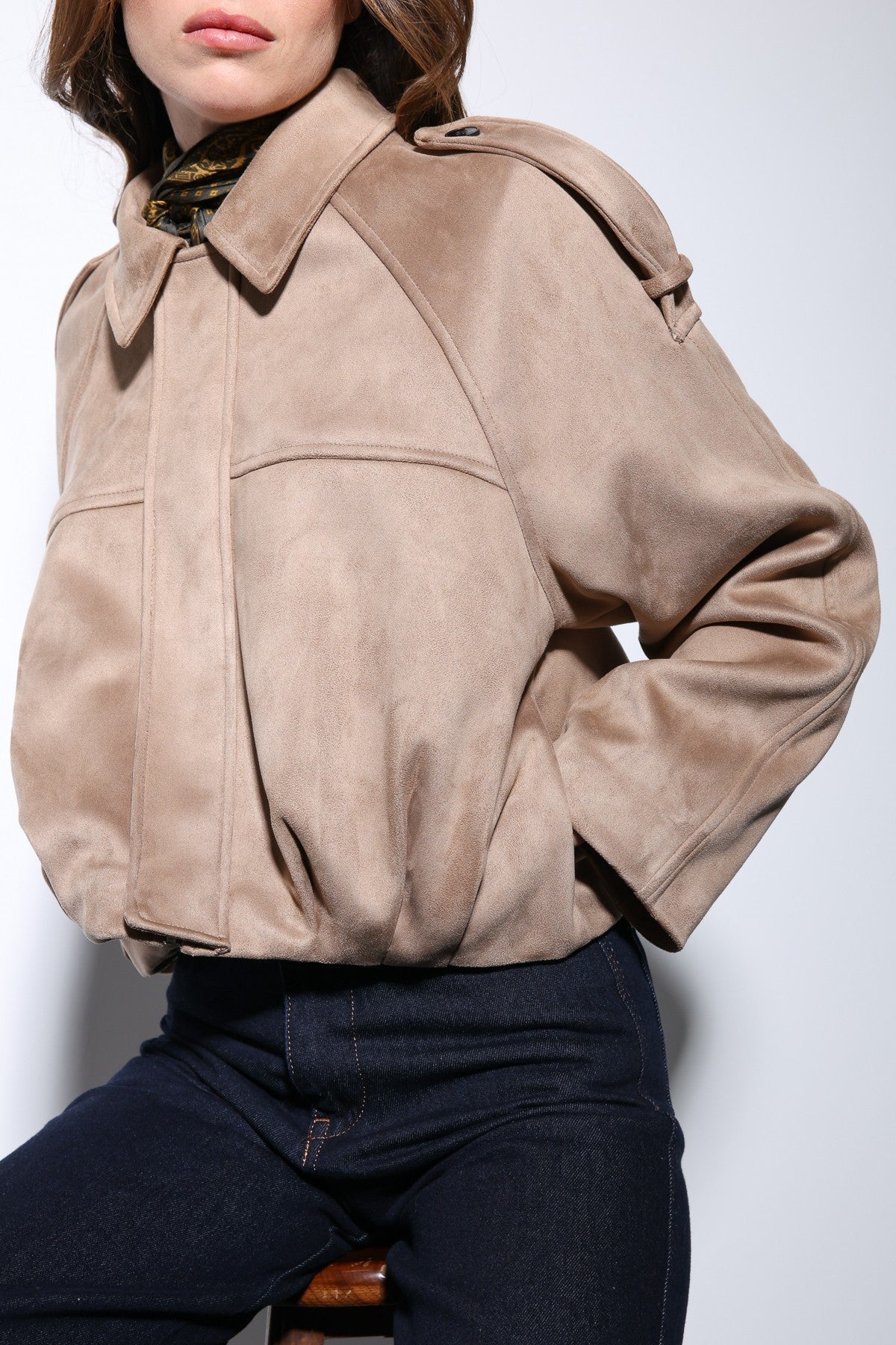 Antioch Suede-Look Women's Bomber Jacket