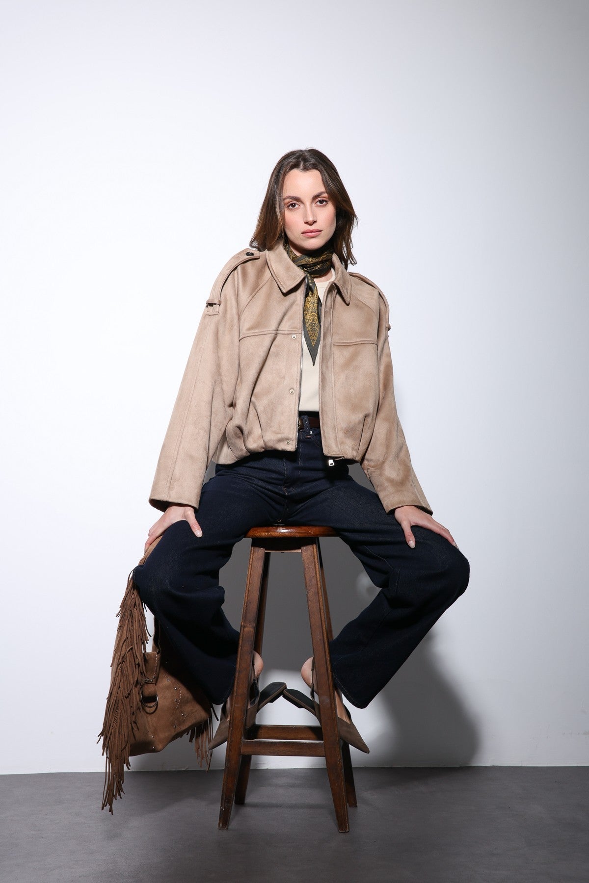 Antioch Suede-Look Women's Bomber Jacket
