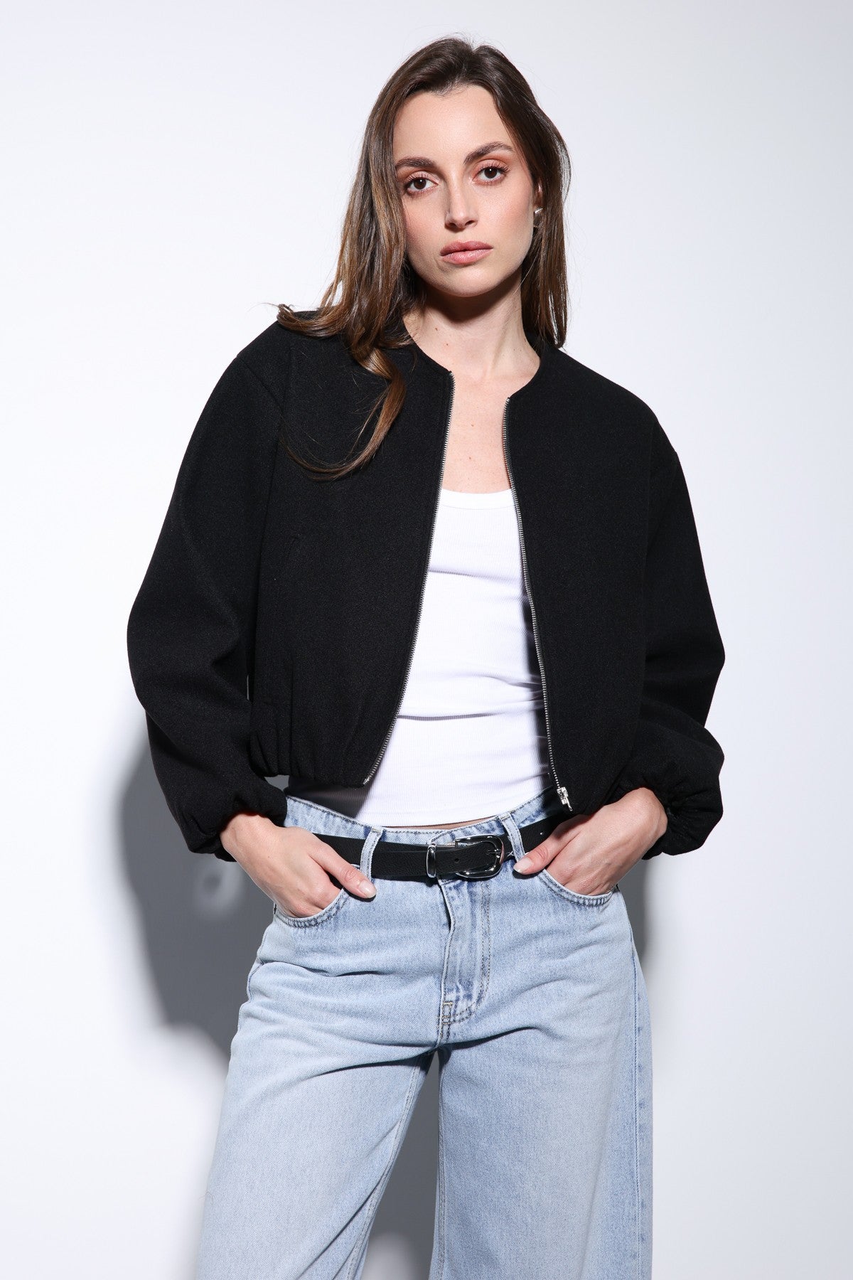 Antioch Women's Elastic-Waist Crop Jacket