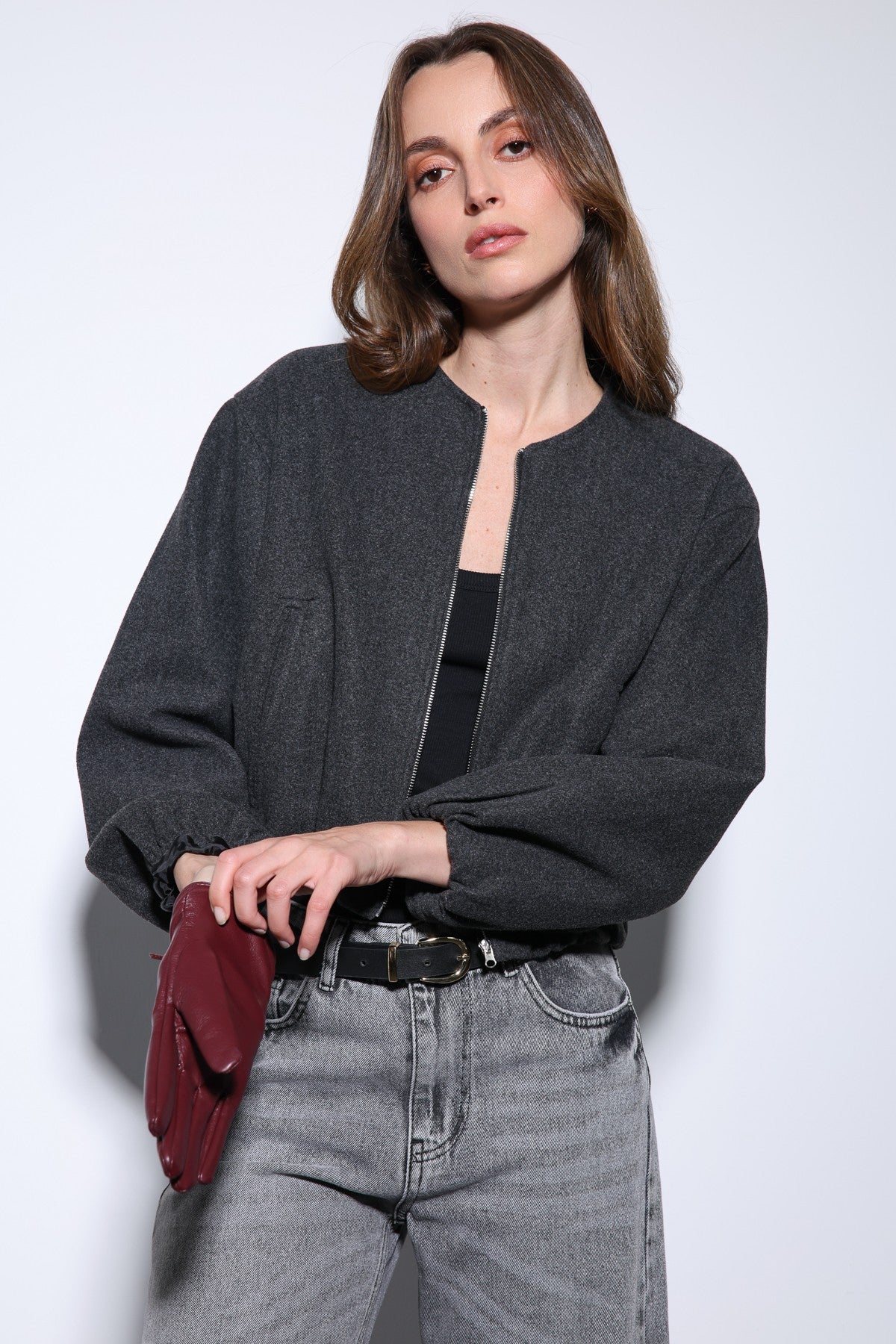 Antioch Women's Elastic-Waist Crop Jacket