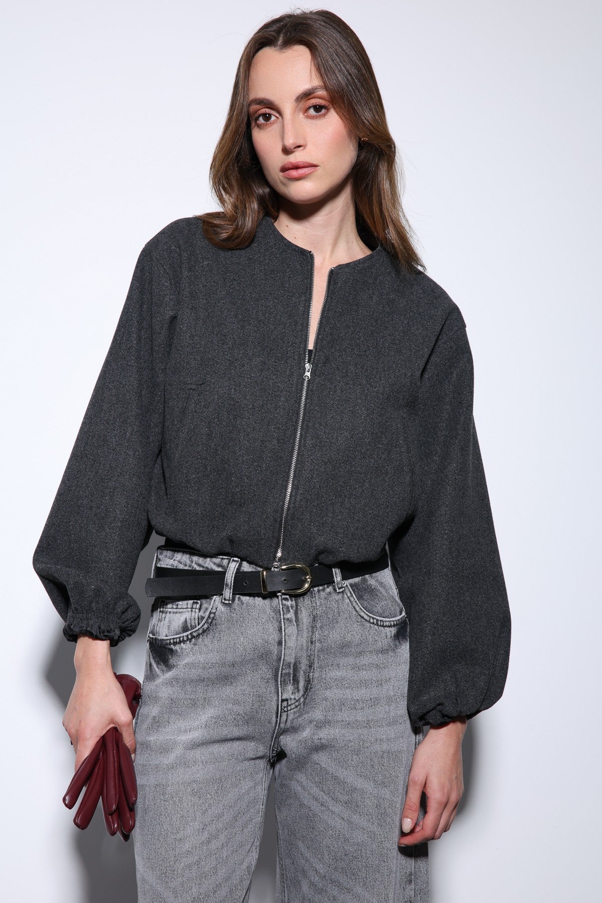 Antioch Women's Elastic-Waist Crop Jacket