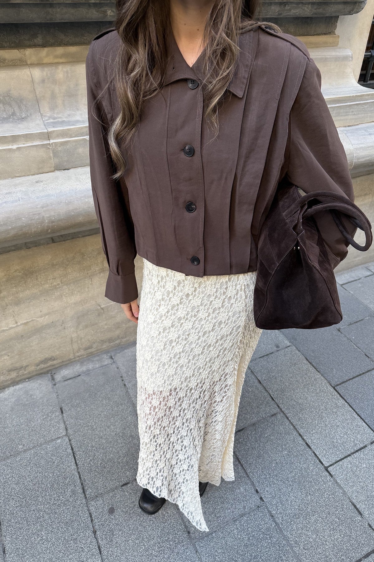 Antioch Pile Detailed Stand-Up Collar Jacket