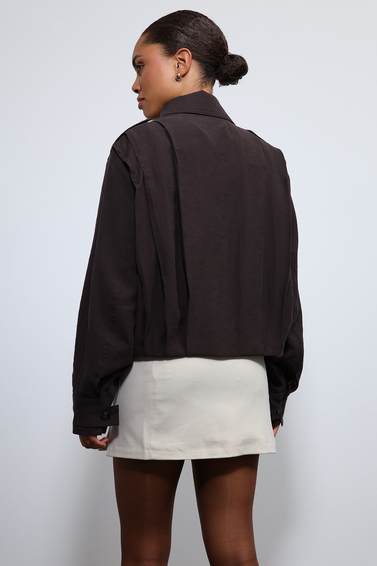 Antioch Pile Detailed Stand-Up Collar Jacket