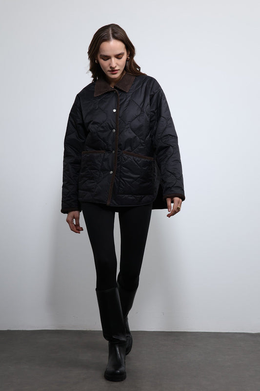 Antioch Contrast Collar Patterned Jacket