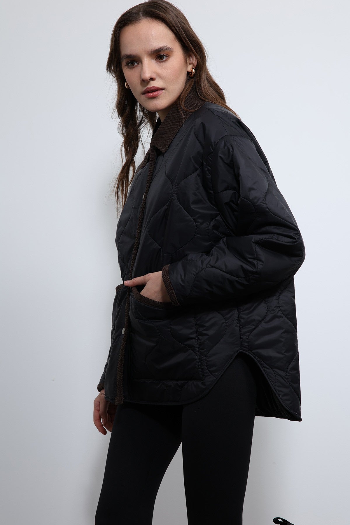 Antioch Contrast Collar Patterned Jacket