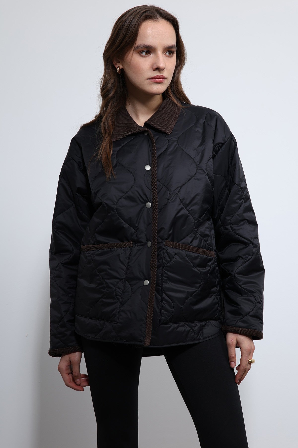 Antioch Contrast Collar Patterned Jacket