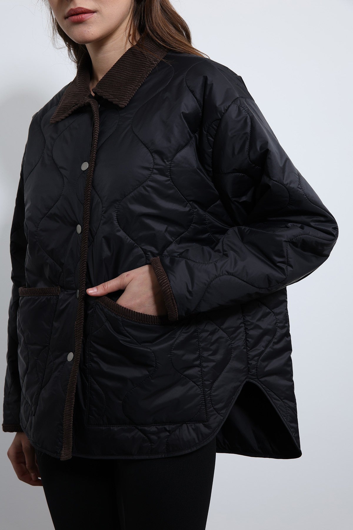 Antioch Contrast Collar Patterned Jacket