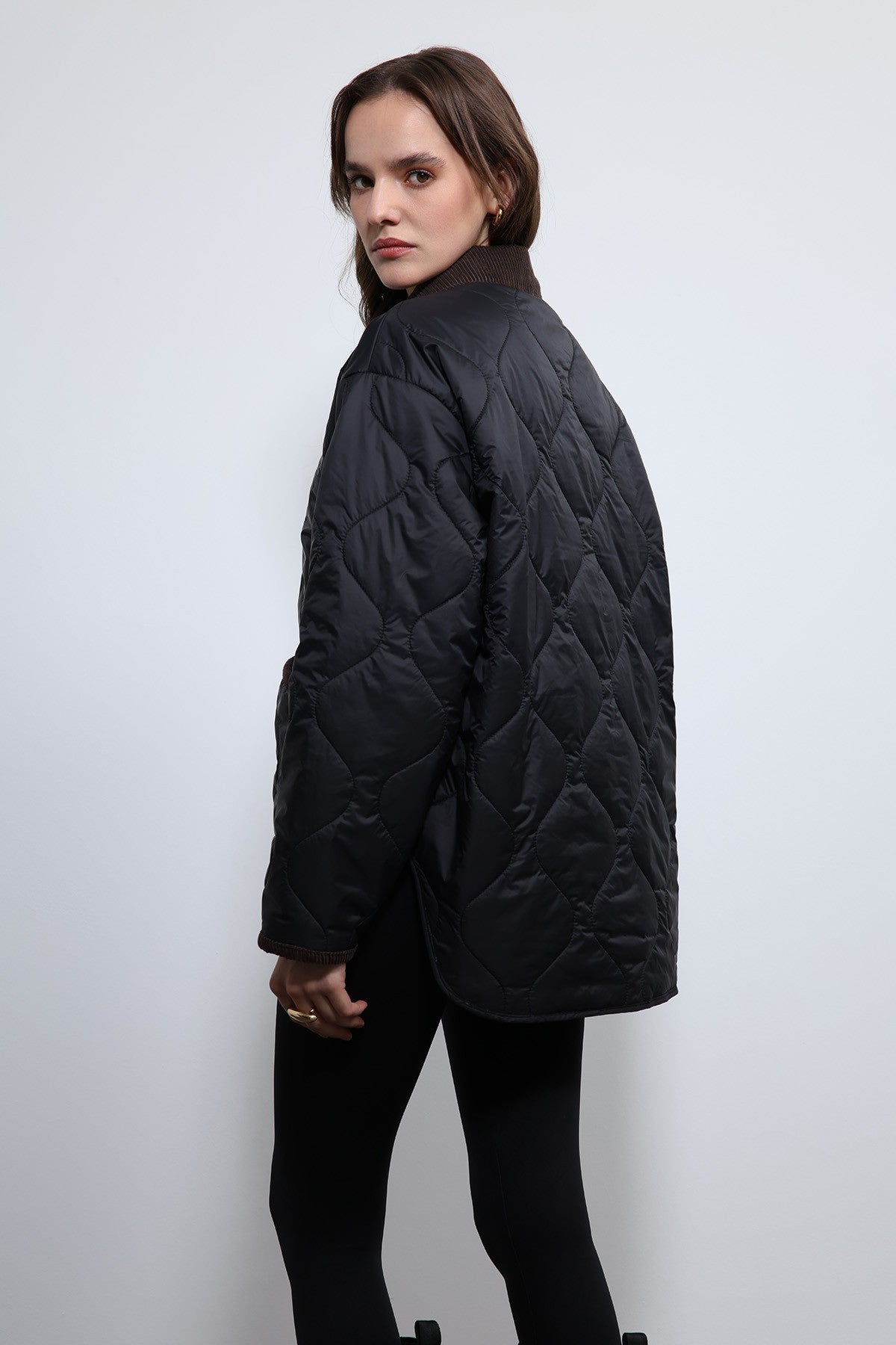 Antioch Contrast Collar Patterned Jacket