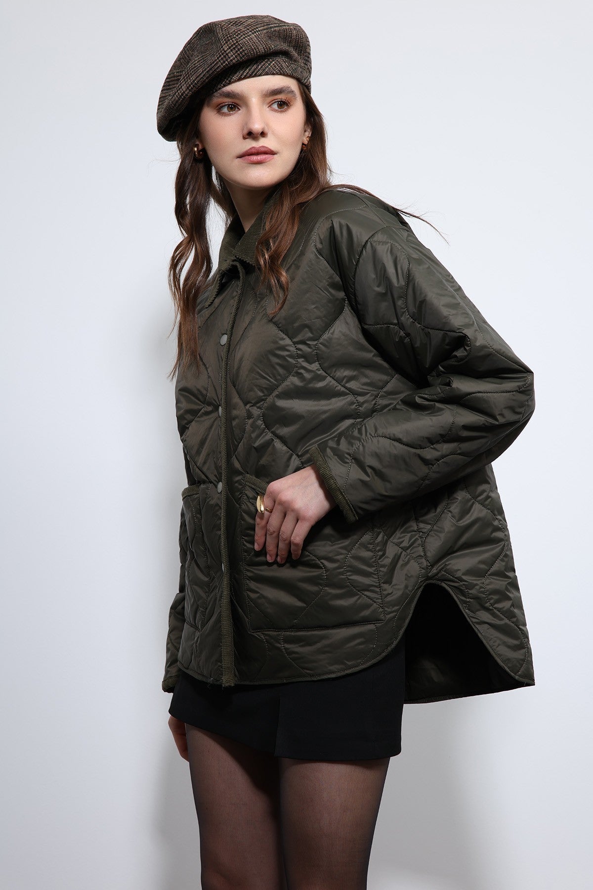Antioch Contrast Collar Patterned Jacket