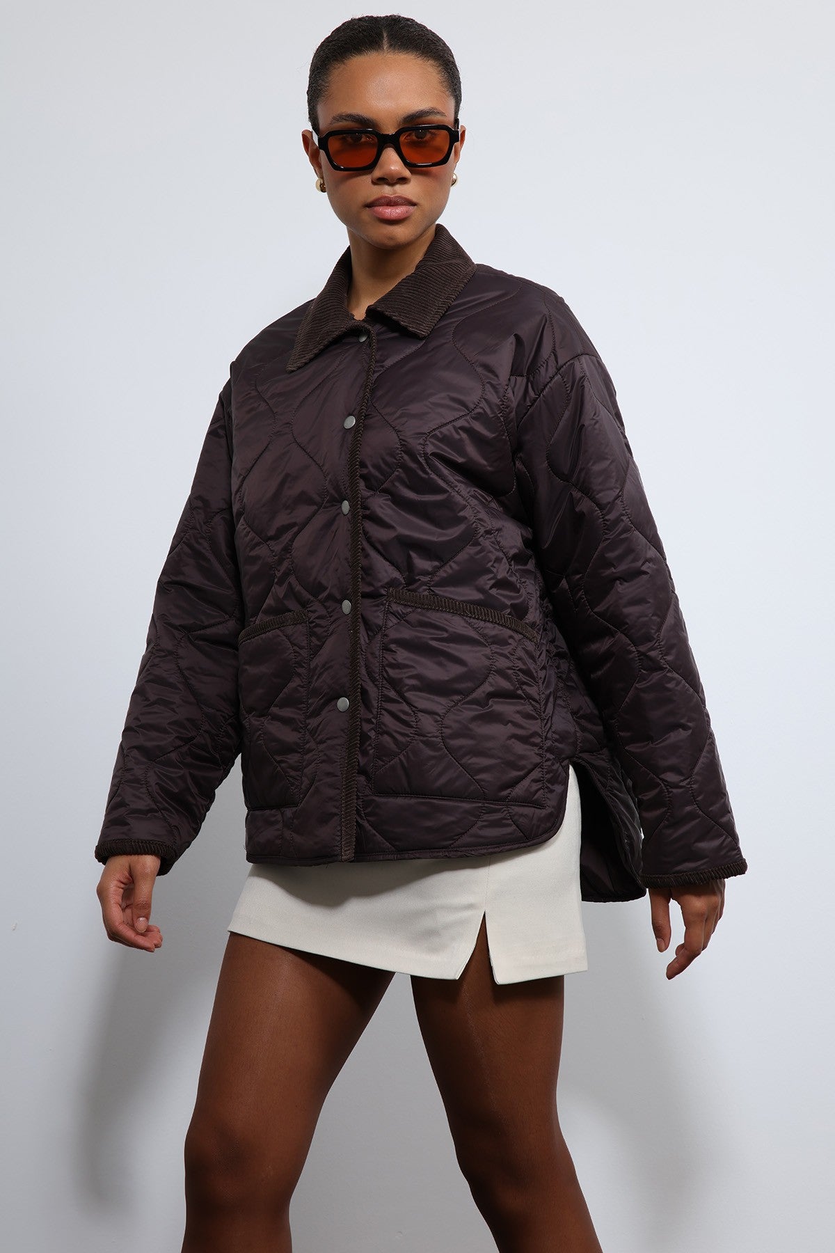 Antioch Contrast Collar Patterned Jacket