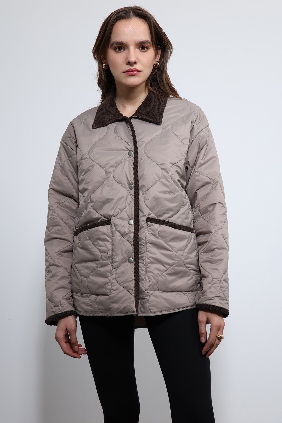 Antioch Contrast Collar Patterned Jacket