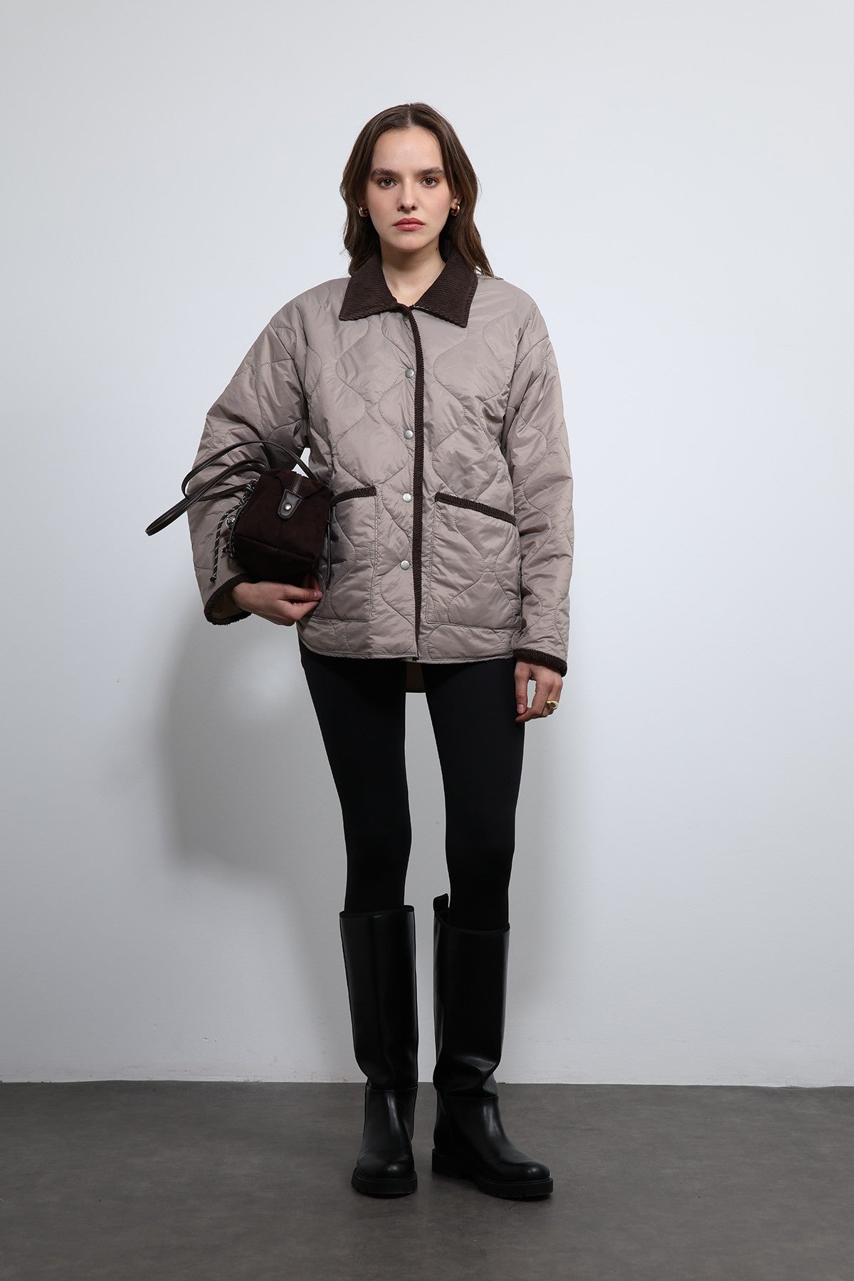 Antioch Contrast Collar Patterned Jacket