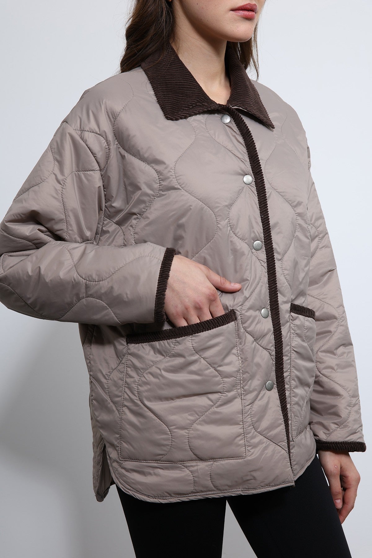 Antioch Contrast Collar Patterned Jacket
