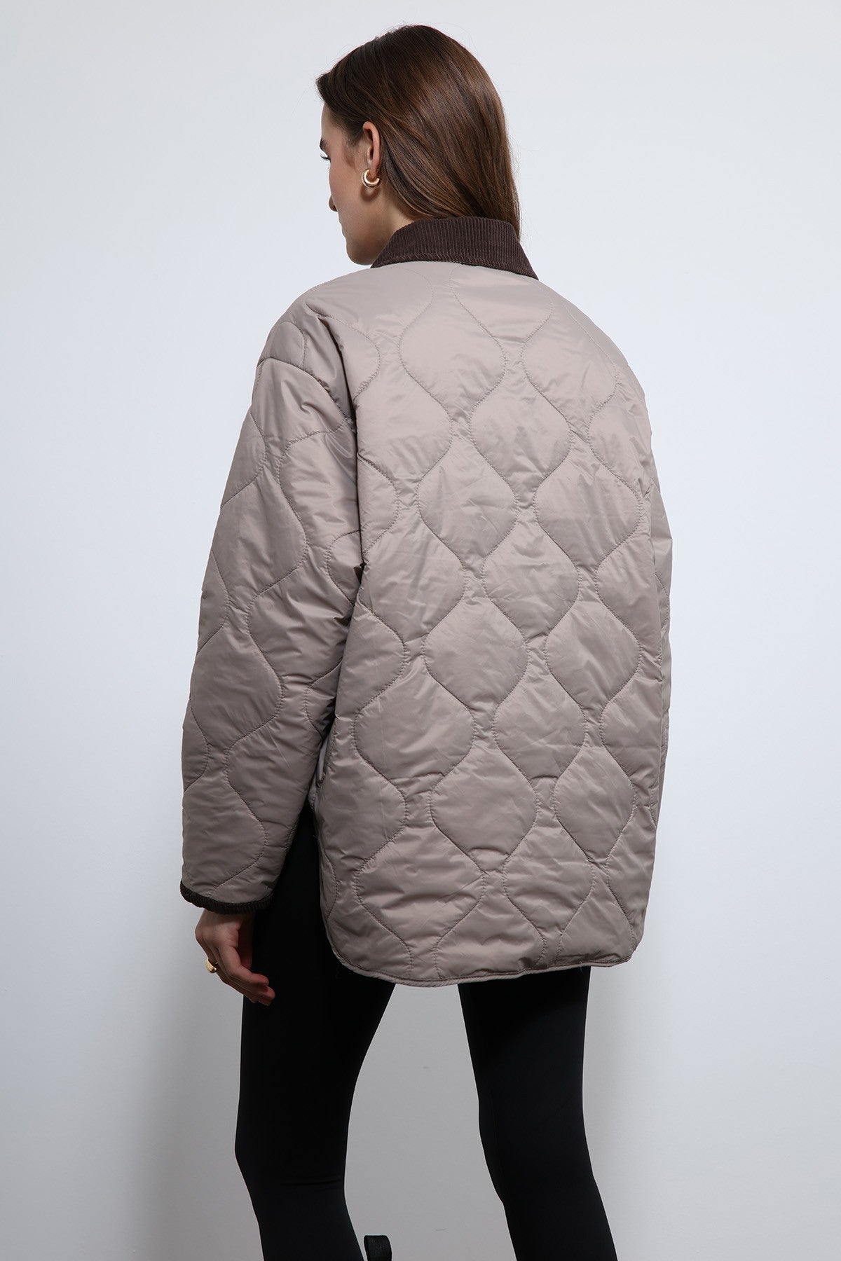 Antioch Contrast Collar Patterned Jacket