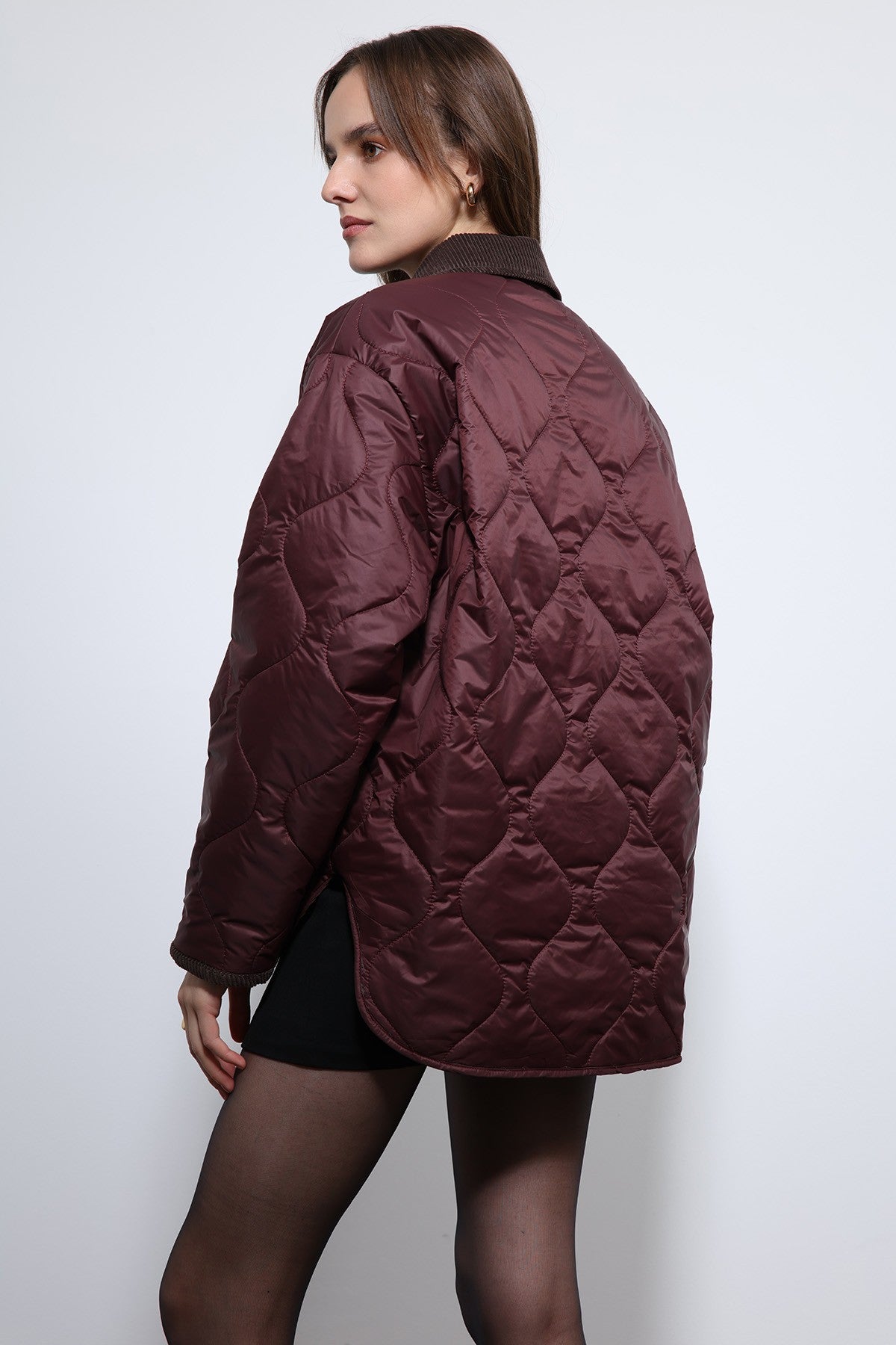 Antioch Contrast Collar Patterned Jacket