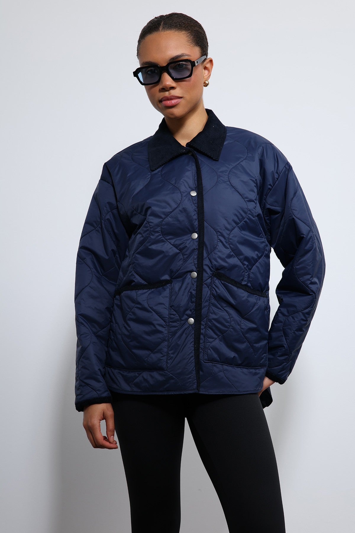 Antioch Contrast Collar Patterned Jacket