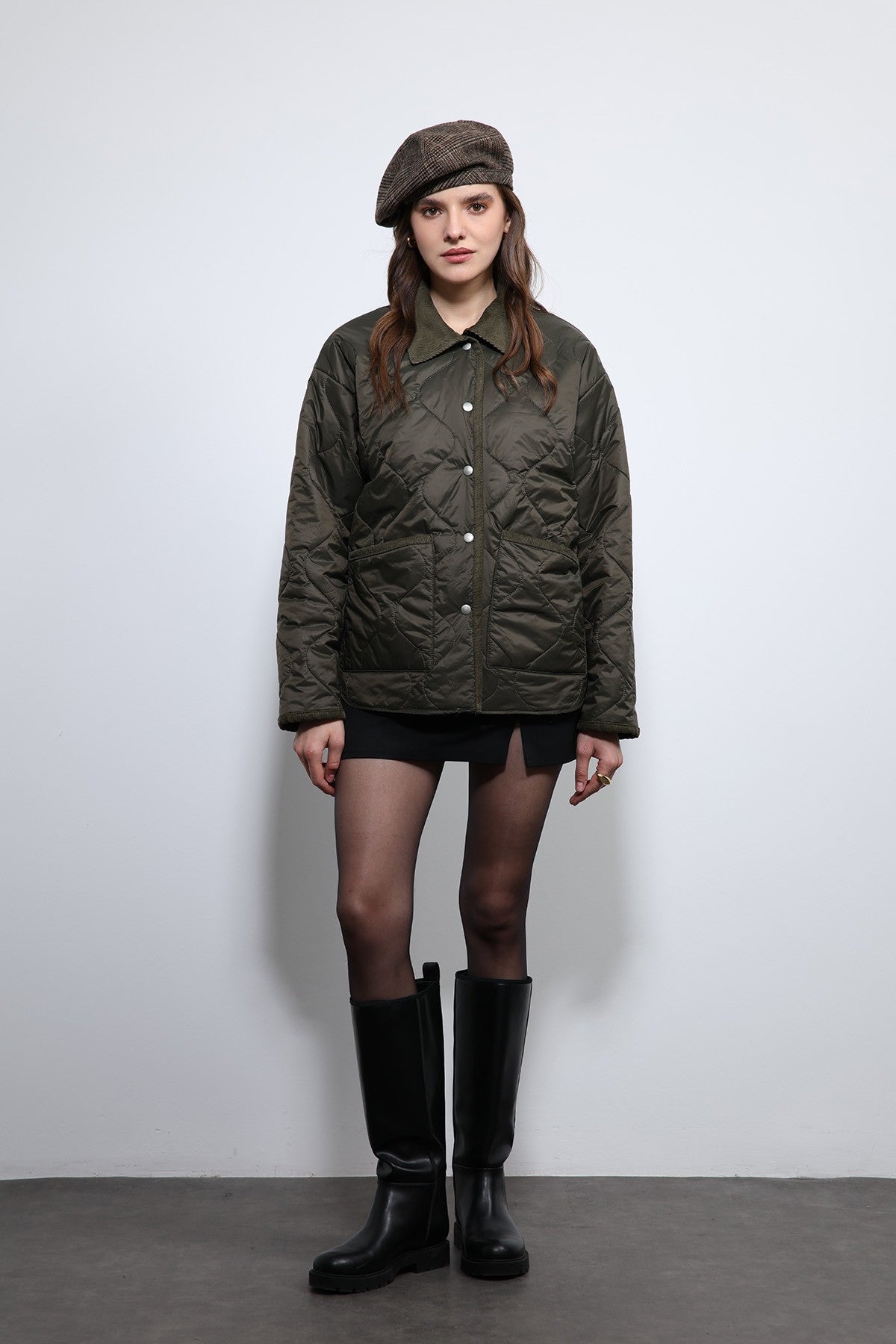 Antioch Contrast Collar Patterned Jacket