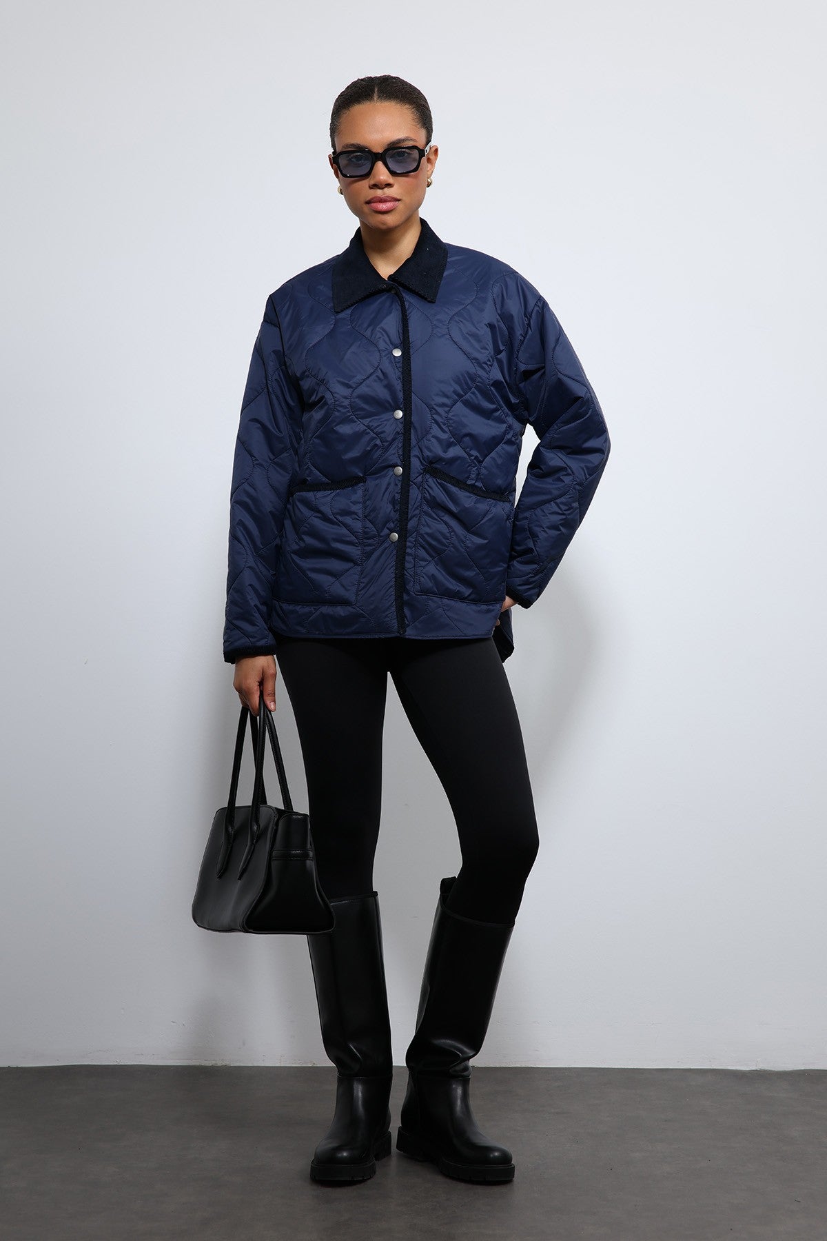 Antioch Contrast Collar Patterned Jacket