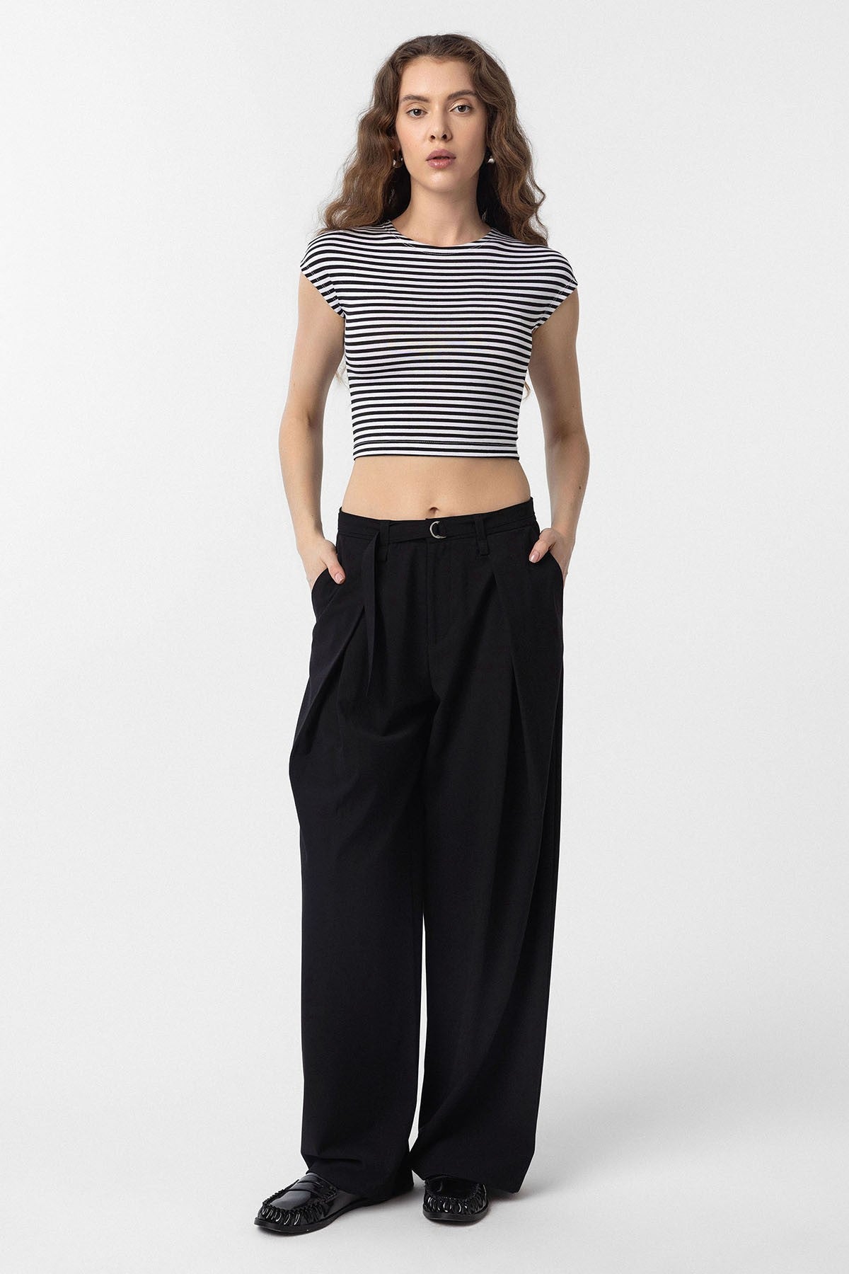 Antioch Crop Fit Striped Women's T-Shirt