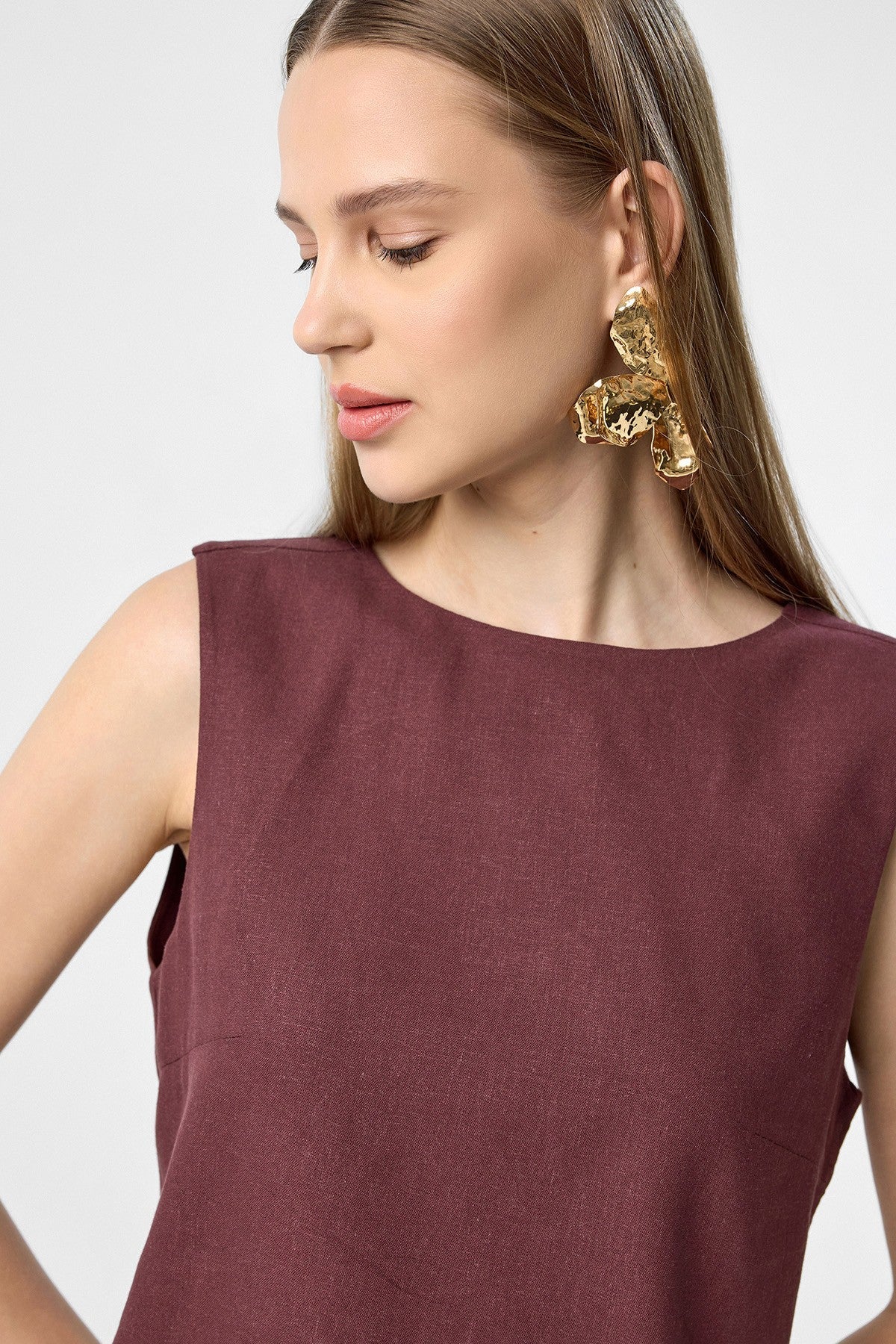Antioch Women's Blouse with Linen Blend
