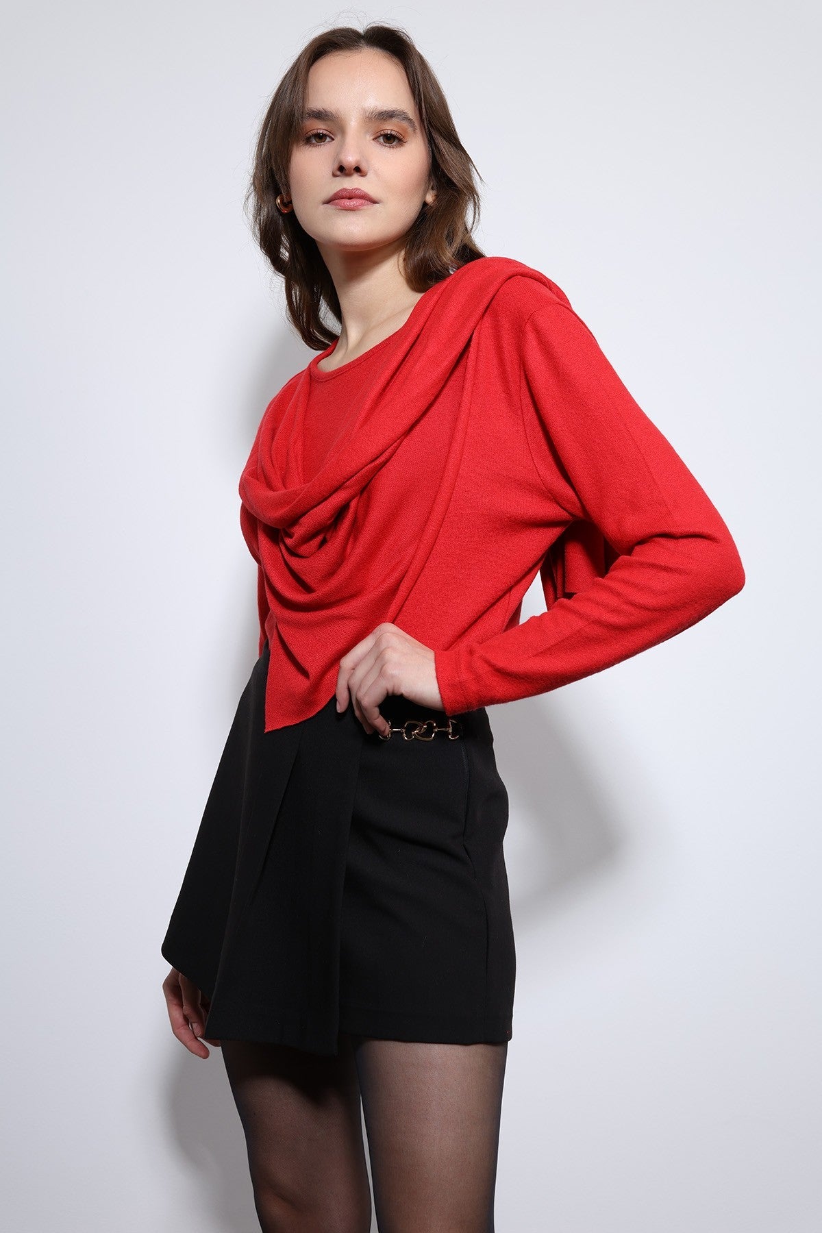 Antioch Draped Shawl with Detailed Top