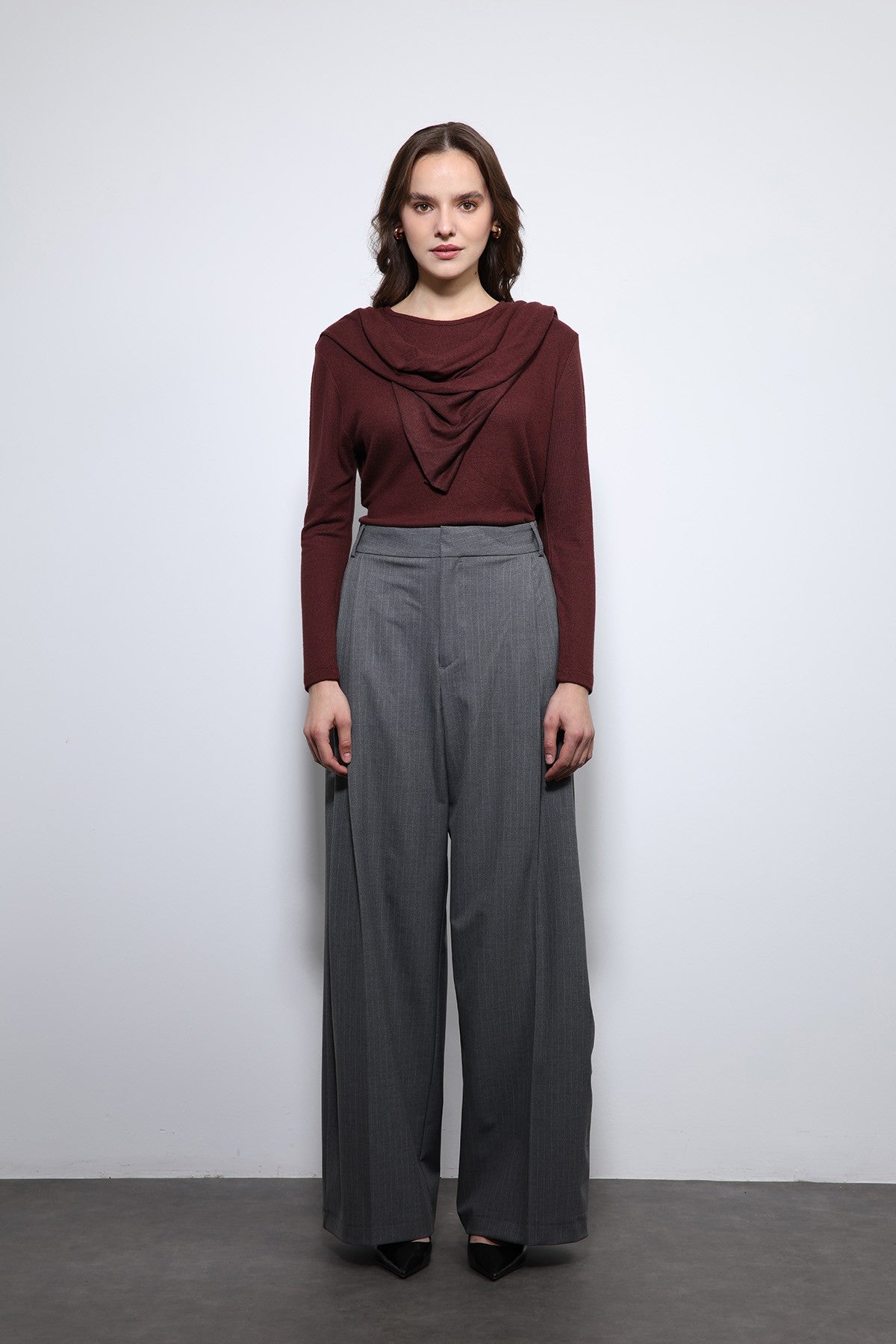 Antioch Draped Shawl with Detailed Top