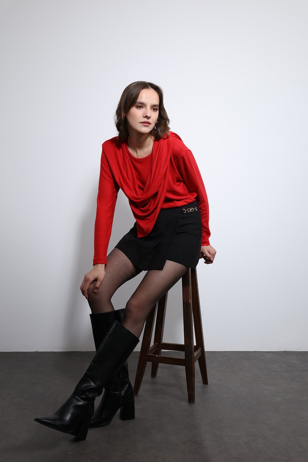 Antioch Draped Shawl with Detailed Top