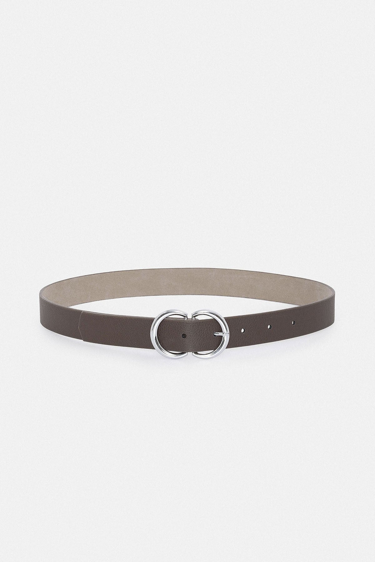 Women's Faux Leather Belt with Antioch Metal Buckle Detail