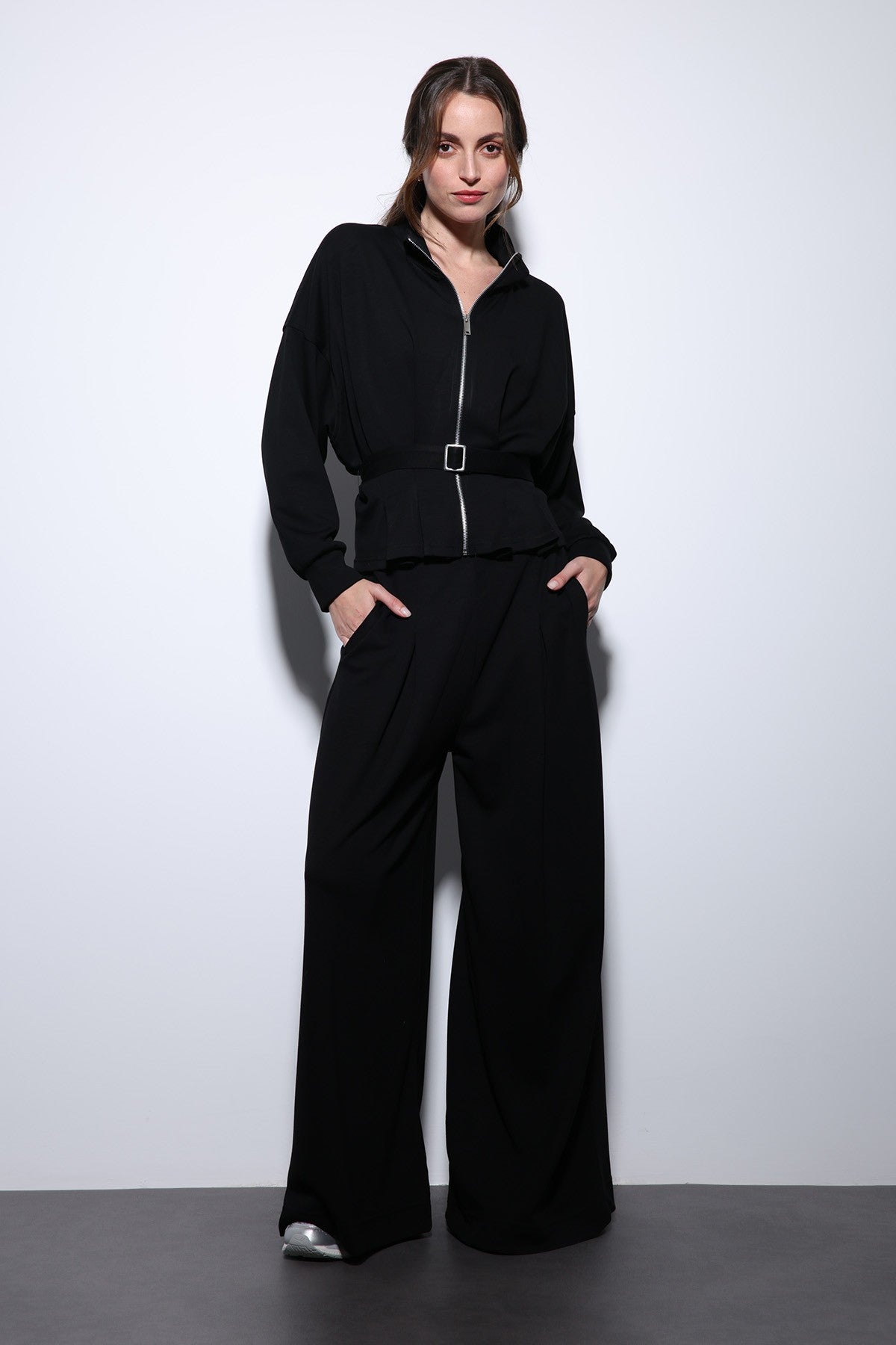 Antioch Belted Wide-Leg Pants Suit