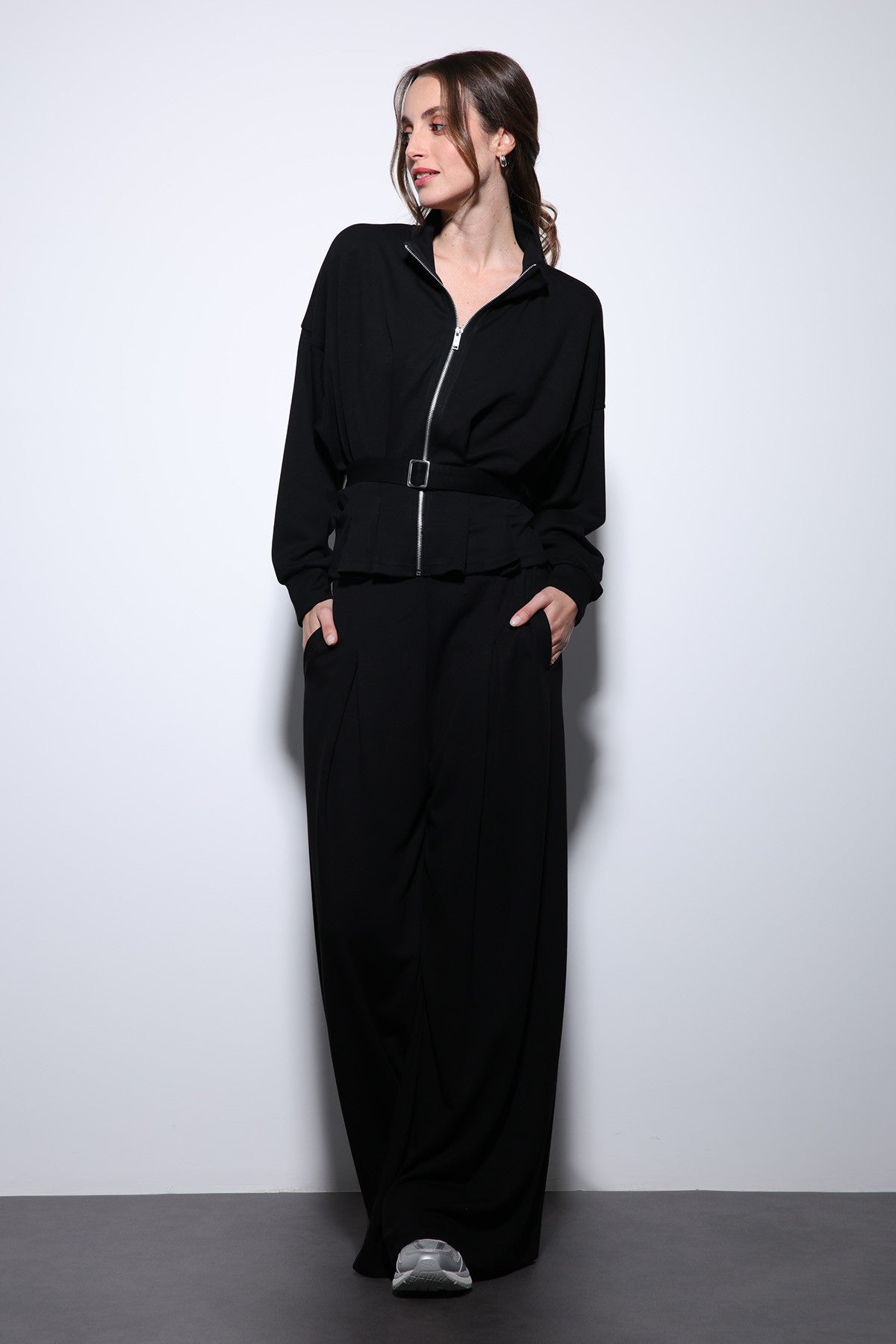 Antioch Belted Wide-Leg Pants Suit