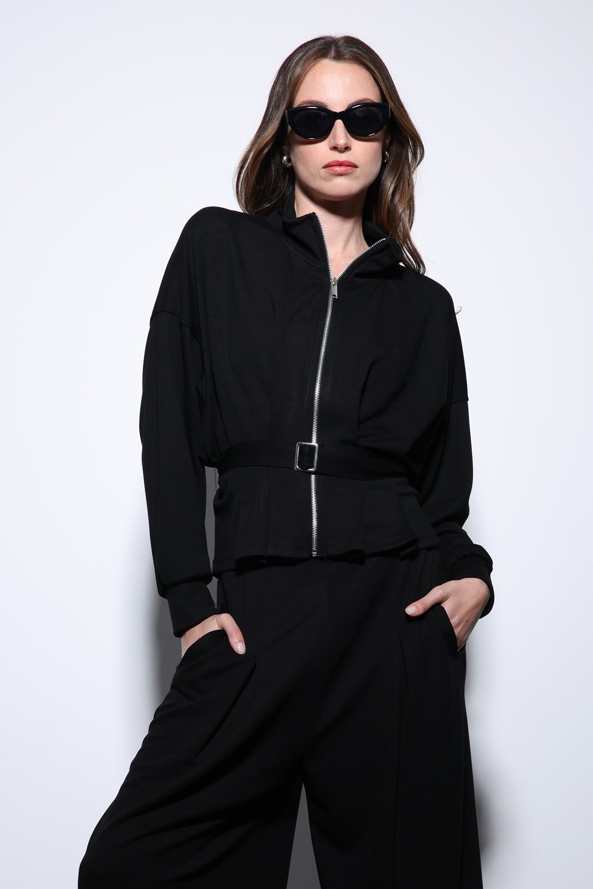 Antioch Belted Wide-Leg Pants Suit