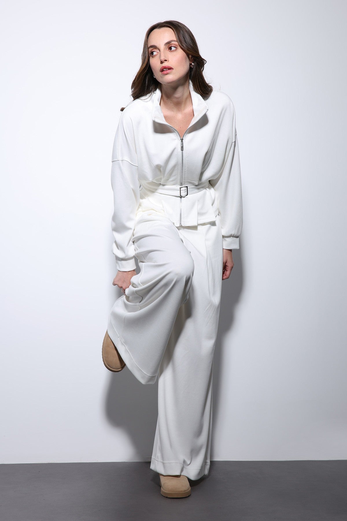 Antioch Belted Wide-Leg Pants Suit