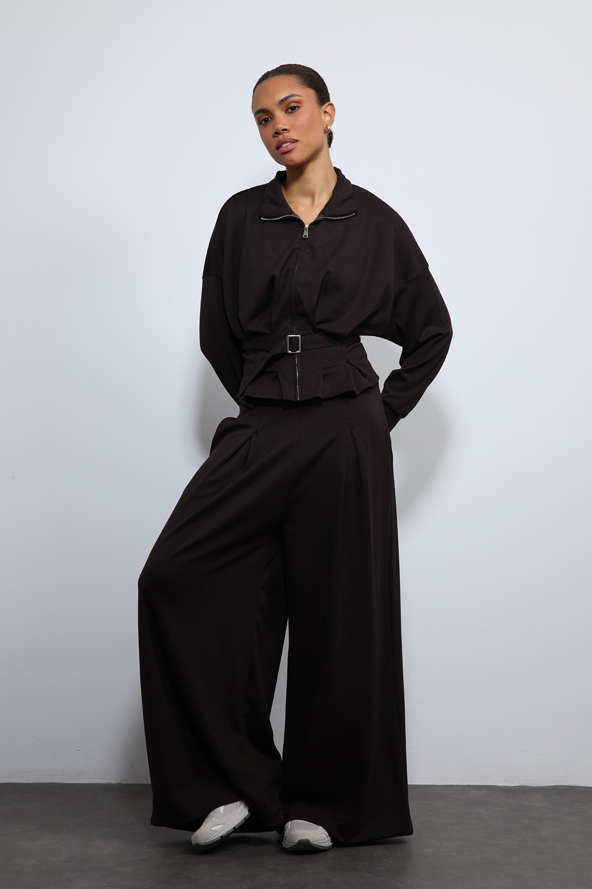 Antioch Belted Wide-Leg Pants Suit