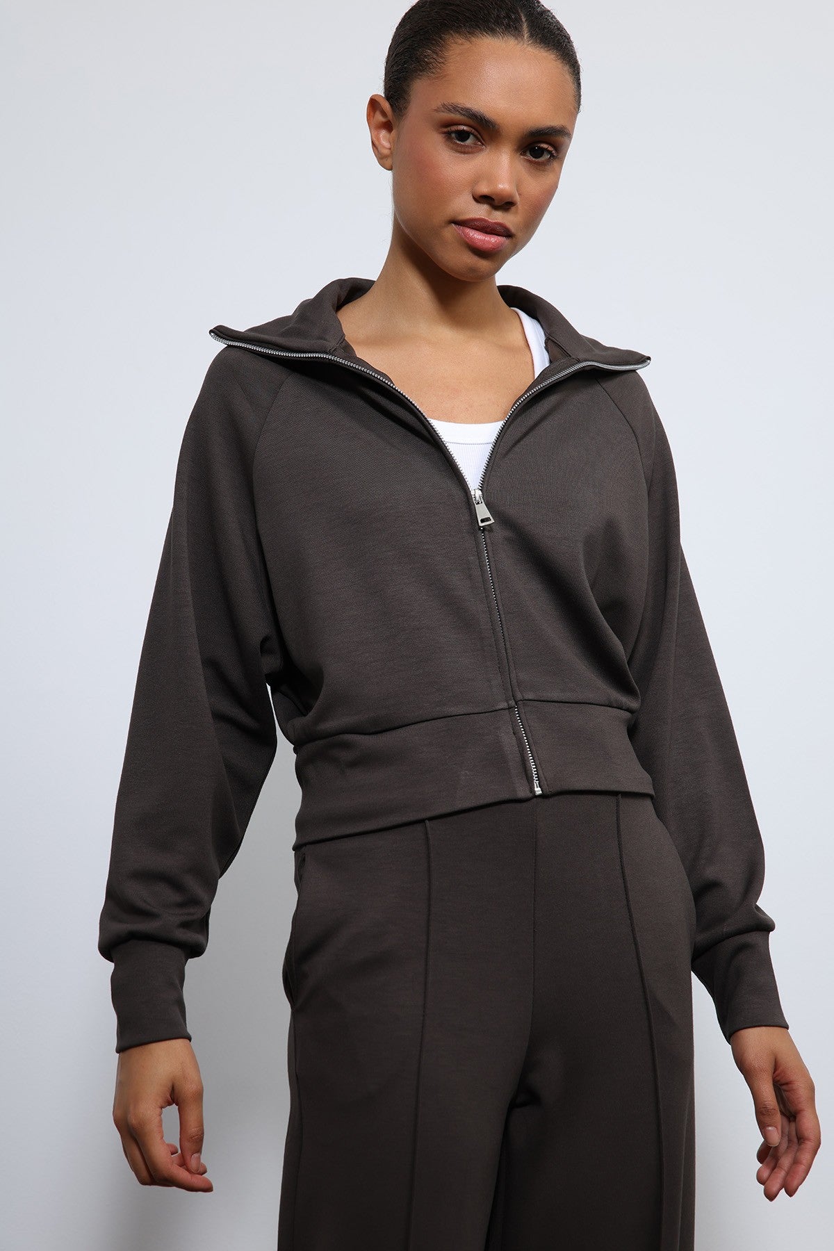 Women's Zipper-Front Sweatsuit Set